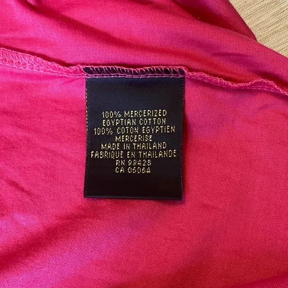 Men’s Bugatchi High Neckline Short Sleeve 100% Cotton Pink Medium - Picture 13 of 15